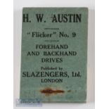 Tennis Flick Book No.9 H W Austin Forehand and Backhand Drives c1930s published by Slazenger’s