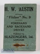 Tennis Flick Book No.9 H W Austin Forehand and Backhand Drives c1930s published by Slazenger’s