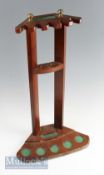 Wooden Golf Club Stand with space for 5x clubs, two balls and tees to centre shelf, measures 69cm