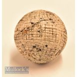 Very scarce historic Doleman stamped hand hammered guttie golf ball c1850s