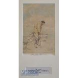 FRANCIS POWELL HOPKINS – MAJOR SHORTSPOON (1830-1913) - original golfing watercolour titled “The