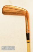 Very Unusual Walter Hagen brass head wry neck putter c1960 with glass fibre shaft and still fitted