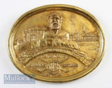 Bill Waugh Golf gold leaf cast resin Plaque of Old Tom Morris St Andrews Scotland 1821-1908