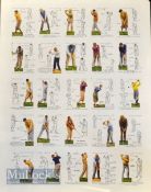 Scarce John Player and Sons Proof Sheet of “Golf” cigarette cards – issued in 1939 - large format