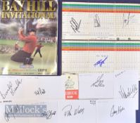 2002 Bayhill Invitational Multi-Signed golf programme featuring signatures such as Appleby, Duval,