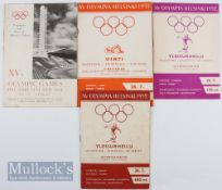 1952 Helsinki Olympics Programmes (4) – incl Athletics on 25th and 26th July, Swimming on 28th