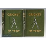 2x 1902 Cricket Books by Percy Cross Standing entitled ‘Cricket of To-Day and Yesterday