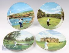 4 Coalport Golfing Classics Limited Edition Plates incl Turnberry, Wentworth, The Belfry and St
