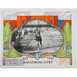 1912 Stockholm Olympics Marathon Pictorial Review Booklet No.9 large format programme containing