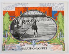 1912 Stockholm Olympics Marathon Pictorial Review Booklet No.9 large format programme containing