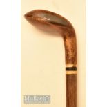 Unnamed Wooden socket head spoon Sunday Golf Walking stick with triangular black ivorine face