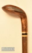 Unnamed Wooden socket head spoon Sunday Golf Walking stick with triangular black ivorine face