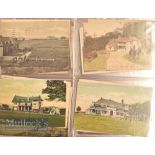 Large quantity of early Golf Postcards including a wide variety of topographical postcards featuring