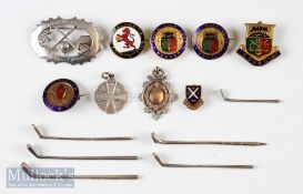 Selection of Golf Club and Member Badges incl 2x Knock Golf Club Member, Malone Golf Club, Dunmurray