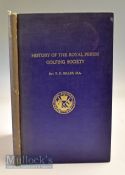 Scarce - History of The Royal Perth Golfing Society by Rev T D Miller, MA book 1935 bound in blue