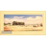 Pannett, Denis (signed) colour golf print entitled ‘Carnoustie’ signed by the artist to the mount