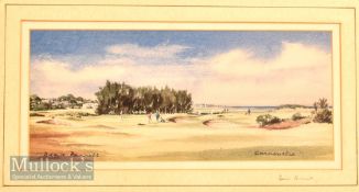 Pannett, Denis (signed) colour golf print entitled ‘Carnoustie’ signed by the artist to the mount