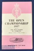 1957 Open Golf Championship Programme played at St Andrews winner Bobby Locke, Wednesday copy with