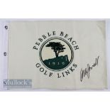 US Open 2010 Pebble Beach Graeme McDowell Signed golf pin flag signed in ink to the corner, measures