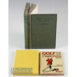 Golf Instruction Books titles include Golf for the Late Beginner by Henry Hughes 1922, First Steps