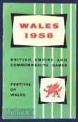 1958 British Empire and Commonwealth Games Visitors Guide – held for the first time in Wales and