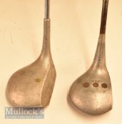2x early metal headed woods – Rangefinder Rapier Hollow head driver and Johnny Farrell Own Model