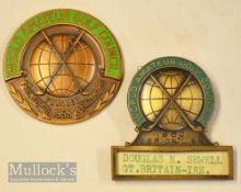 2x 1960 American World Amateur Golf Council Members Badge and 3rd Place Winners medal – held at