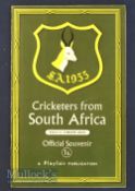 1955 Scarce South Africa Cricket Tour Signed Souvenir Tour Programme to England - fully signed by