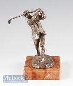 Fine Harry Vardon bronze golfing figure by Hal Ludlow c1920 – mounted on a naturalistic base stamped