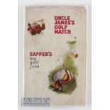 Sapper – Uncle James’s Golf Match Big Golf Joke book 1932 Hodder and Stoughton Ltd London small