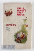 Sapper – Uncle James’s Golf Match Big Golf Joke book 1932 Hodder and Stoughton Ltd London small