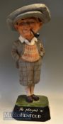 Early Penfold Man advertising golfing figure c1930 - with the gap between the legs and c/w pipe (