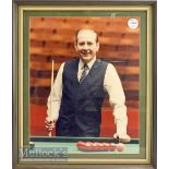 Snooker - Rex Williams Colour Print measures 52x62cm approx. framed