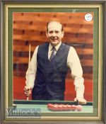 Snooker - Rex Williams Colour Print measures 52x62cm approx. framed