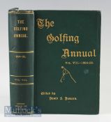 Duncan, David S – The Golfing Annual Vol III 1894-1895 Book in green boards with gold gilt title,