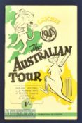 1948 Australia (Invincibles) Cricket Tour to UK tour programme – featuring fixtures, records, and