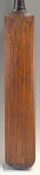 Early Jeffries Cricket Bat stamped with the maker’s mark ‘Jeffries’ to either shoulder of the