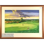 Reed, Ken – Gleneagles original gouache golf artwork for set of ltd ed prints - “Hotel from The 17th