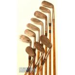 10x Assorted irons to including Decca mashie niblick, Gibson of Kinghorn mashie niblick, wide sole