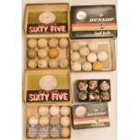 Dunlop 65 Golf Ball Boxes to include 6x wrapped Dunlop 65 balls, plus a selection of loose golf