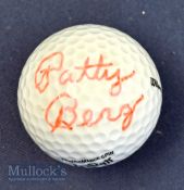 Patty Berg (1918-2006) signed golf ball signed in pink, a Prostaff ball. Note: Patty was an American