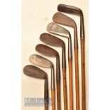 6x Forgan Flag Model Irons and early R Forgan & Son Gem putter (7) – fine R Forgan & Son “100” Gem