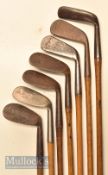 6x Forgan Flag Model Irons and early R Forgan & Son Gem putter (7) – fine R Forgan & Son “100” Gem