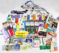 Quantity of Major Tournament Lanyards, Passes and Tickets featuring Memorial badges, Ryder Cup 2006,