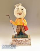 Rare Silver King Point of Sale Display Golfing figure in compressed cardboard showing the embossed