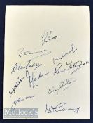 1951 England Cricket Multi Signed Autograph Page features F Brown, R Simpson, G Evans, A Vedser, W