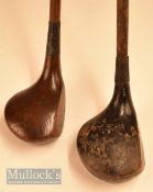 2x Interesting socket neck woods - Fraser heavily weighted practice club and an original Forgan “