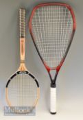 2x Dunlop Tennis Rackets – Fort Graphite Maxply, medium 4 5/8 size, appears unused with plastic wrap