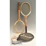 2x c1960s Dunlop ‘Maxply’ Wooden Tennis Rackets both appear in original condition with regular