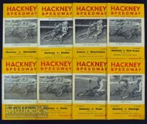 Collection of Hackney Speedway programmes from 1963 to 1974 (58) - to include 1963 x24 - 1st